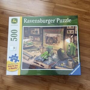 Ravensburger John Deere Puzzle 500 Pc Large Piece Farm Tractor Collector Gift